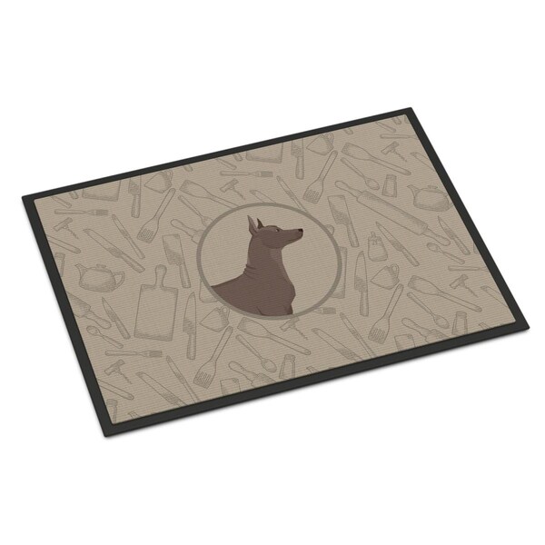 Carolines Treasures 18 x 27 in. Mexican Hairless Dog Xolo in the Kitchen Indoor or Outdoor Mat CK2217MAT - main